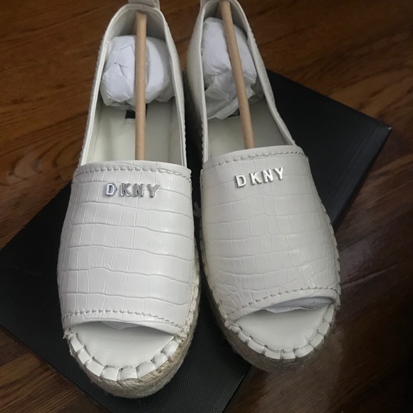 DKNY Mer Peep Toe Espadrilles in Ivory - Picture 6 of 7